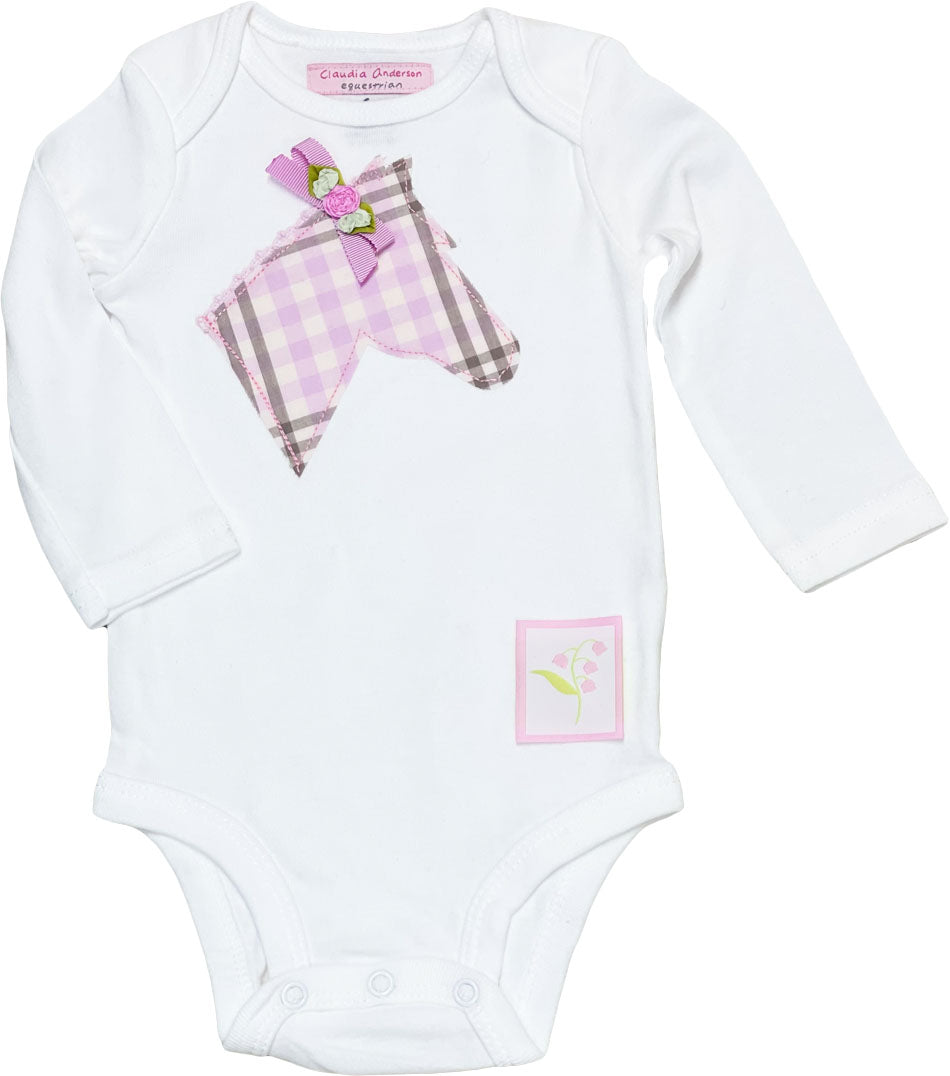 Bodysuit w/ Lilac Plaid