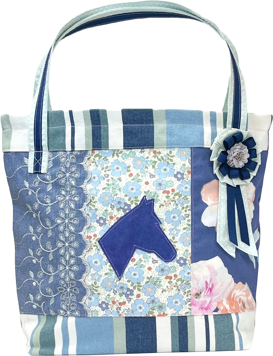 Blue Stripe Floral